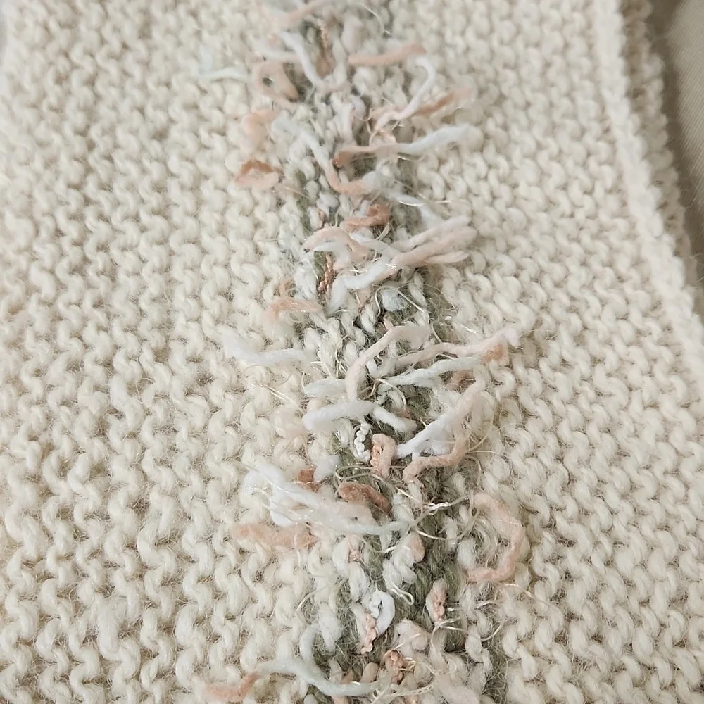 Handmade Infinity Scarf Alpaca Wool Cream